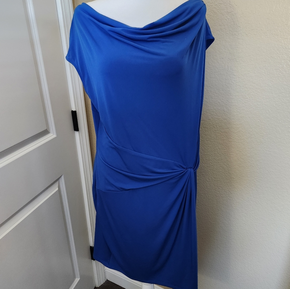 Women's Michael Kors Front Knot Blue Dress, Size XL